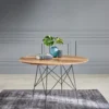 Table ronde en bois de mindi