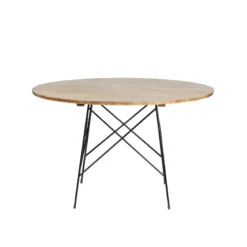 Table ronde en bois de mindi