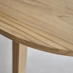 Table ronde en bois de teck 4p