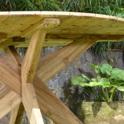 Table ronde teck recyclé d 135 cm sakai