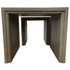 Tables gigognes pierre naturelle noir -