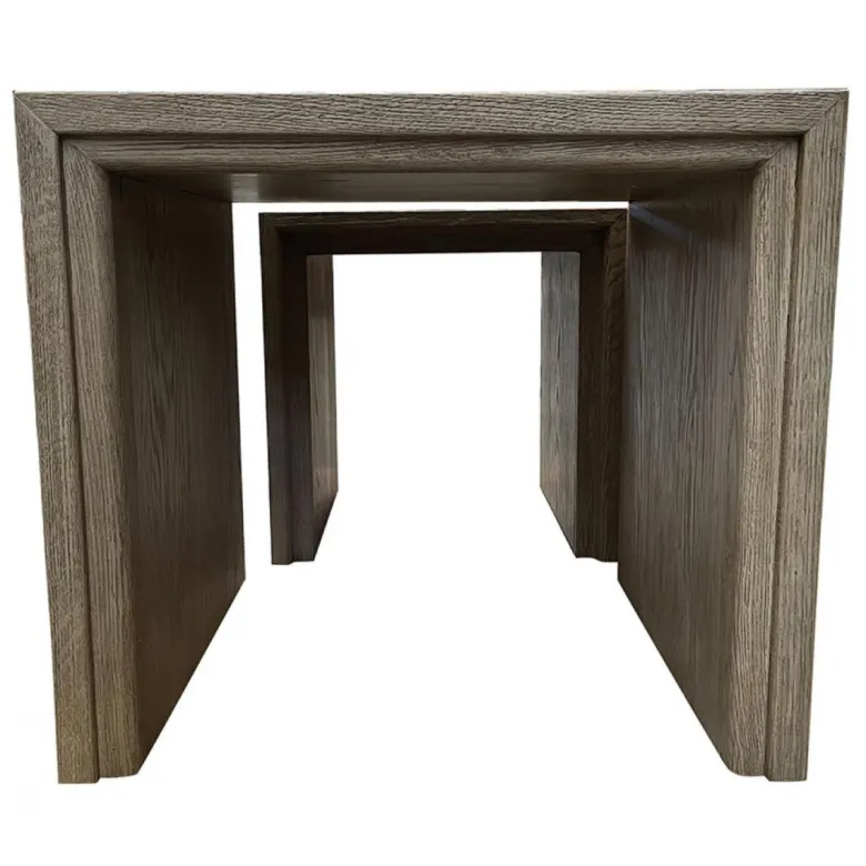 Tables gigognes pierre naturelle noir -