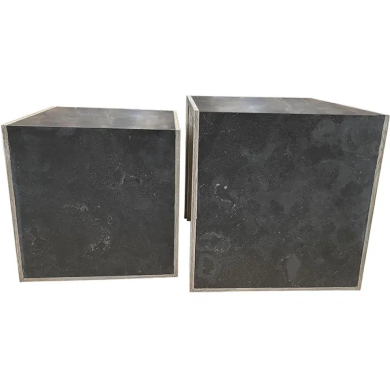 Tables gigognes pierre naturelle noir -