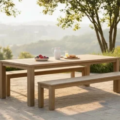 Table teck recyclé 300 x 110 cm callao