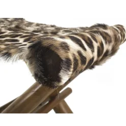 Tabouret cuir cuir marron - décoration