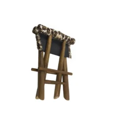 Tabouret cuir cuir marron - décoration