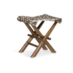 Tabouret cuir cuir marron - décoration