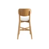 Tabouret de bar bois clair chêne et blanc h65 cm lucia