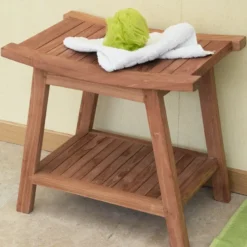 Tabouret en teck massif - kyoto