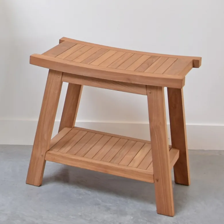 Tabouret en teck massif - kyoto