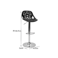 Tabourets de bar avec motif baroque noir (lot de 2) barocca