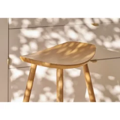 Tabourets de bar bois clair h65 cm (lot de 2) demory