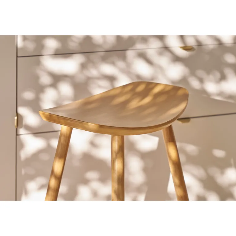 Tabourets de bar bois clair h65 cm (lot de 2) demory