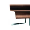 Tabourets de bar bois foncé noyer et acier chromé (lot de 2) surf v2