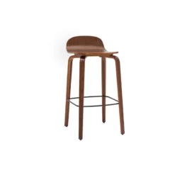 Tabourets de bar noyer h68 cm (lot de 2) obra
