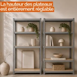 Étagère de stockage, rangement, 5 niveaux