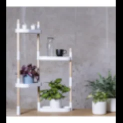 Étagère modulaire pour plantes banche à 4 plateaux