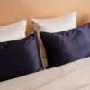 Taie d'oreiller en soie bleu nuit 51x76