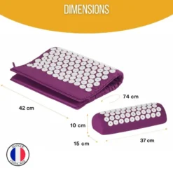 Tapis d’acupression + coussin – soulagement dos, nuque & relaxation