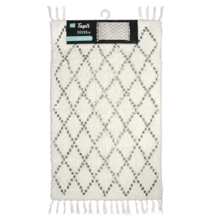 Tapis de bain 50x80cm latika blanc 100%c