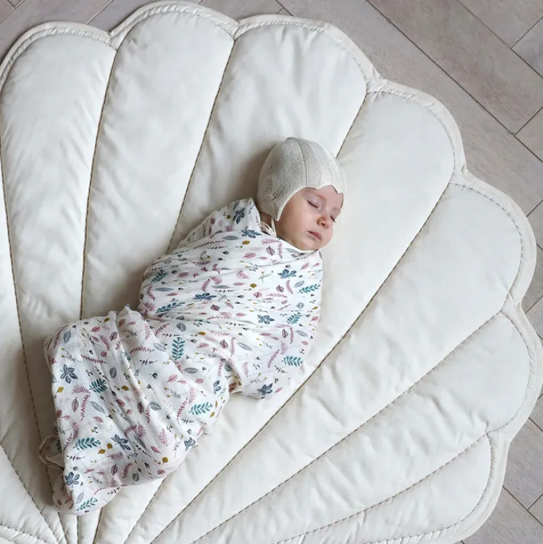 Tapis de jeu coquillage écru