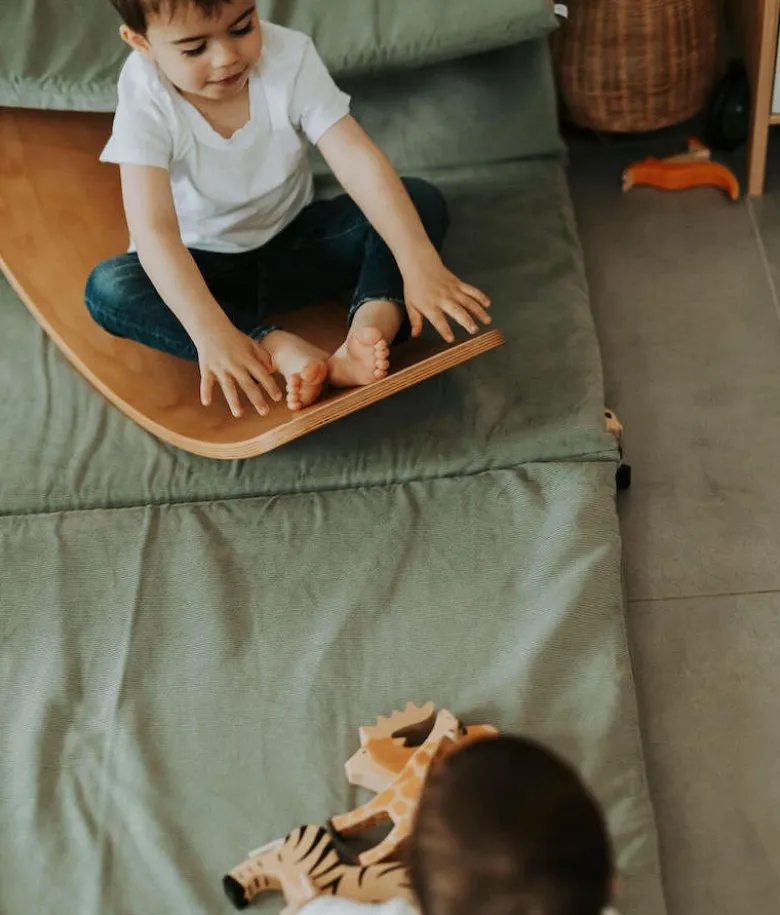 Tapis de motricité vert sauge