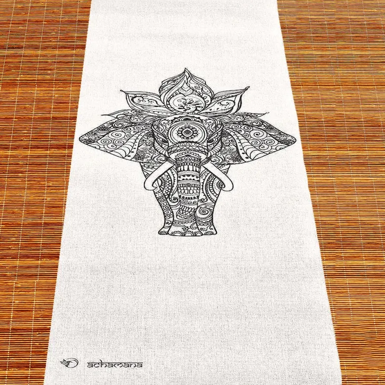 Tapis de yoga chanvre eléphant