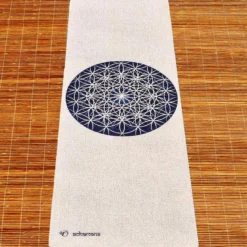 Tapis de yoga chanvre fleur de vie