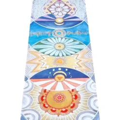 Tapis de yoga épais 6mm 7 chakras art