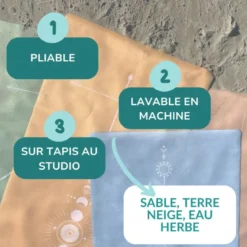 Tapis de yoga voyage léopard