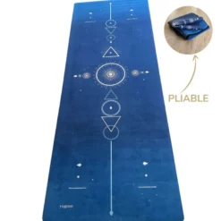 Tapis de yoga voyage samadhi bleu