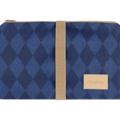 Tapis à langer imperméable hyde park denim blue diamonds