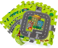 Tapis puzzle éveil bébé parcours voiture