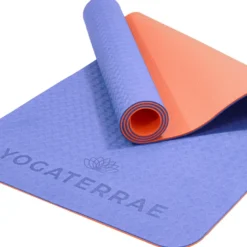 Tapis yoga lavande corail tpe + sangle