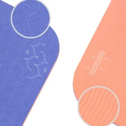 Tapis yoga lavande corail tpe + sangle