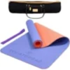 Tapis yoga lavande corail tpe sangle sac