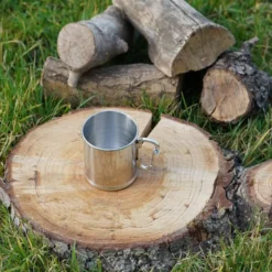 Tasse inox avec poignée mousqueton à vis fosco 0,3l