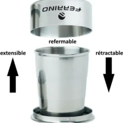 Tasse inox pliable ferrino avec étui
