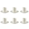 Tasses café 90ml plumetis doré - lot de 6