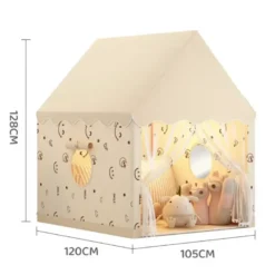 Tente de jeu pour enfant en polyester beige