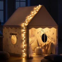 Tente de jeu pour enfant en polyester beige