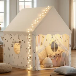 Tente de jeu pour enfant en polyester beige