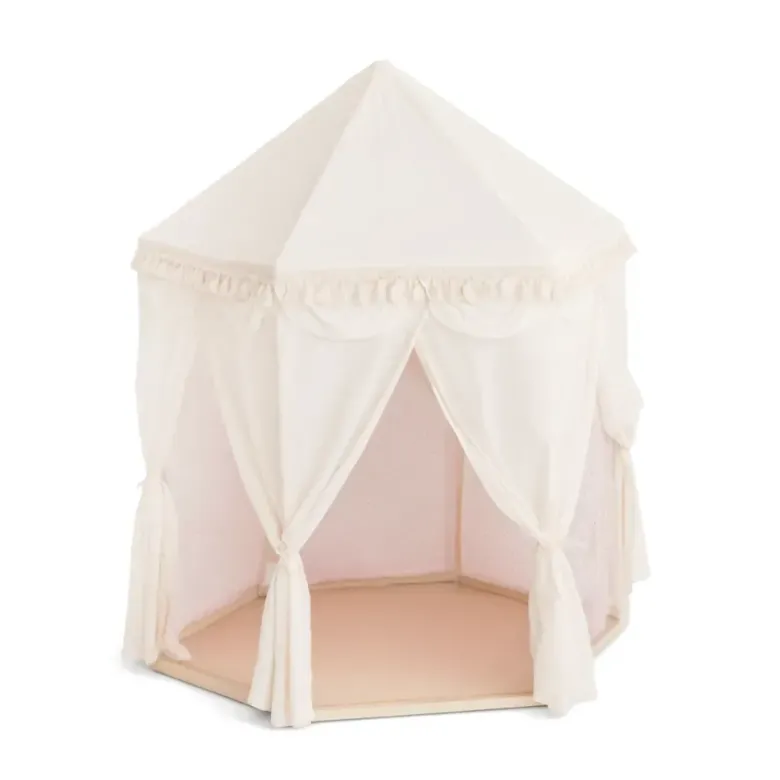 Tente d'intérieur pavillon avec tapis pour enfant en tissu rose