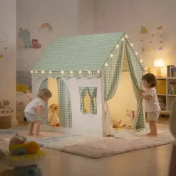 Tente maison de jeu d'intérieur pour enfant vert
