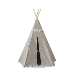 Tente tipi avec guirlande - vert menthe