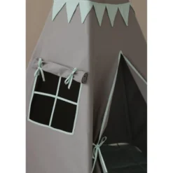 Tente tipi avec guirlande - vert menthe