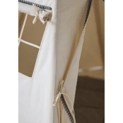 Tente tipi avec pompoms - beige gris