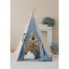Tente tipi avec pompoms et tapis jeans