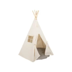 Tente tipi avec tapis beige gris
