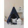 Tente tipi avec tapis bleu marine